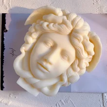 

Medusa Bust Candle Mold Greek Sculpture Body Face Snake Hair Figure Wax Candles Silicone Mould