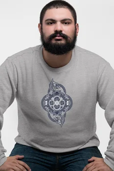 

Angemiel Wear Cosmic Pattern Dragon Gray Men 'S Sweatshirt