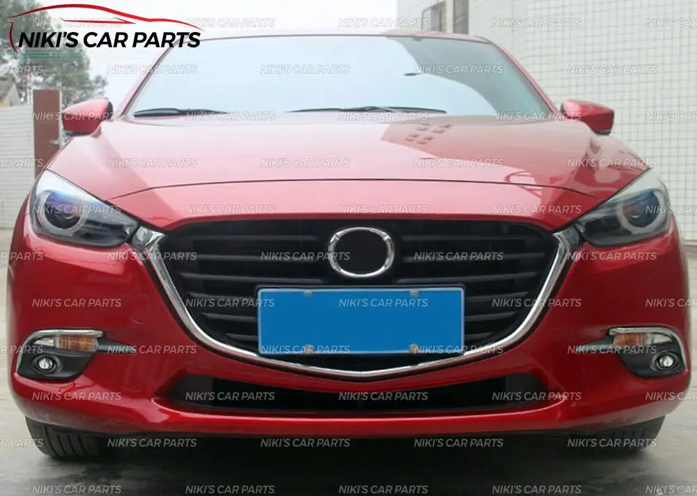 Накладки на передние противотуманные фары для Mazda 3- ABS пластик хром 2 шт. литье украшение Тюнинг Автомобиля