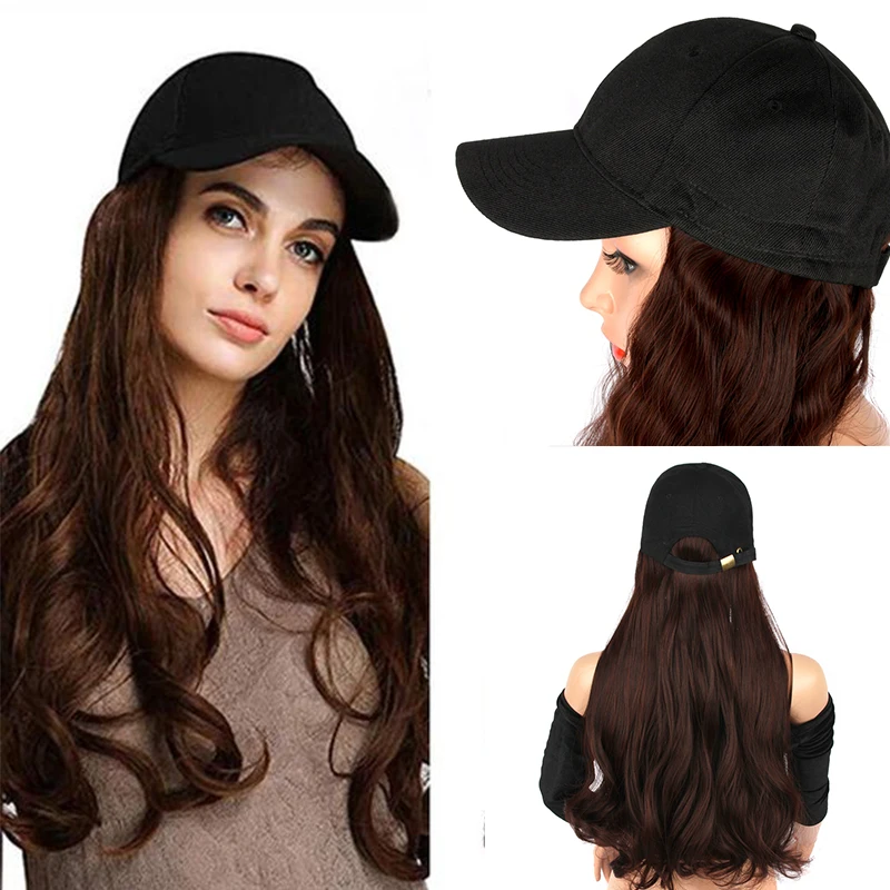 

Длинный синтетический парик xnработы, вьющиеся волосы, естественное соединение с коричневыми регулируемыми размерами, подходит для повседневной носки женской одежды