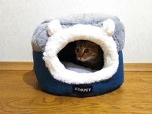 Bed Kennel Cat-House Hoopet Cave Home Dog-Puppy Warm for Teddy