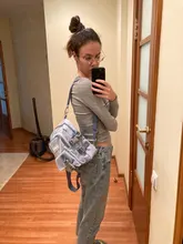 Mochila pequeña de lona a la moda para mujer, bolso de hombro antirrobo, mochila escolar para chicas adolescentes