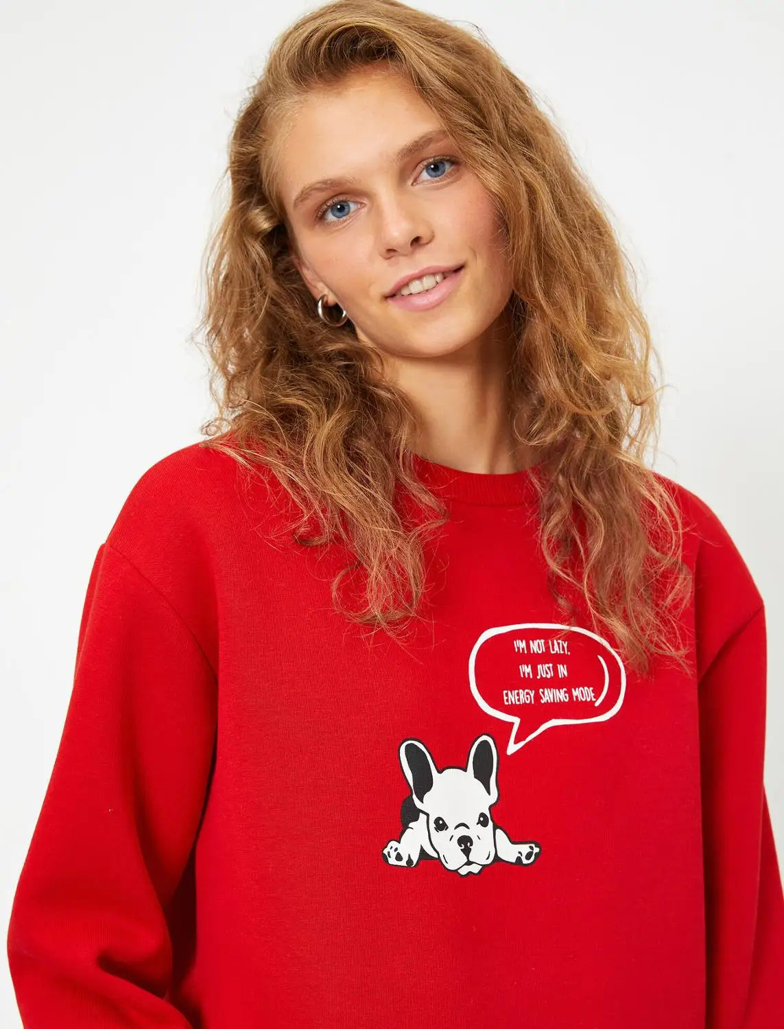 Crew NeckAnimal PrintDrawstring Long Sleeve Women