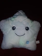 34CM Creative Toy Luminous Pillow Soft Stuffed Plush Glowing Colorful Stars Cushion Led