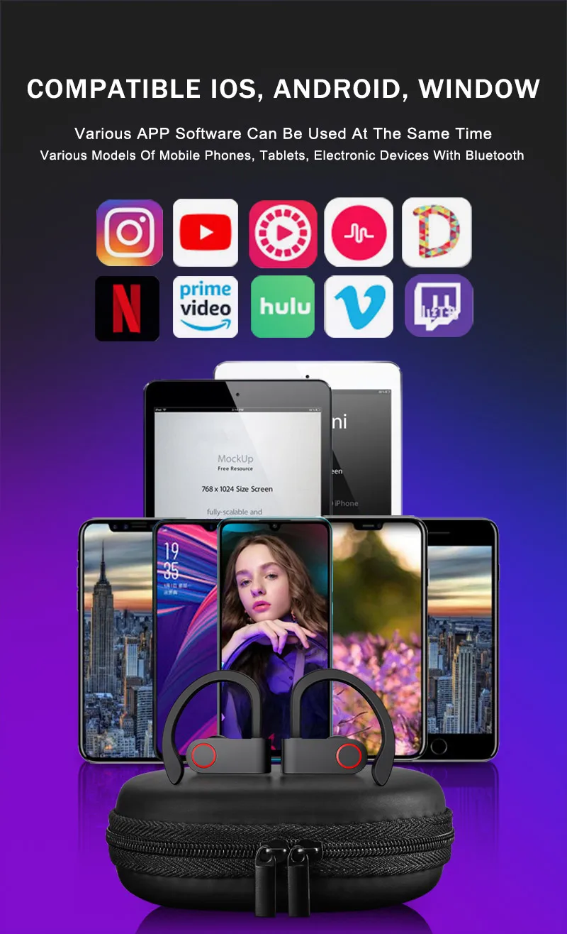 TWS Bluetooth 5.0 Earphone 9D Stereo Wireless Earbuds CVC Noise Reduction Waterproof Headphone Sport Wireless Hedasets With Mic (1)