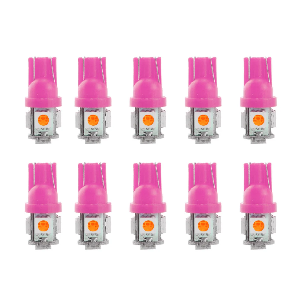 Одна упаковка/десять упаковок T10-5630-6SMD светодиодный автомобильный головной светильник, светильник для номерного знака 12В 3 Вт 6500 К - Цвет: pink