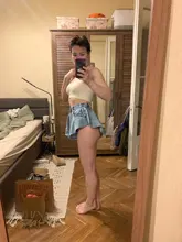 SeeBeautiful-Mini pantalón vaquero para mujer, pantalón vaquero, holgado, con bolsillos, cintura media, con cordones, para verano y otoño, 2020