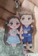 Vograce abalorios holográficos acrílico transparente impreso holograma llavero, haga su propio llavero acrílico con anime