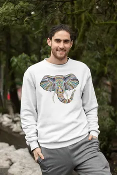 

Angemiel Wear Elephant Elephant White Men 'S Sweatshirt