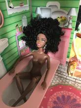 Muñeca africana de juguete, accesorios de muñeca americana, articulaciones del cuerpo, puede cambiar la cabeza, el pie, regalo de niña negra africana