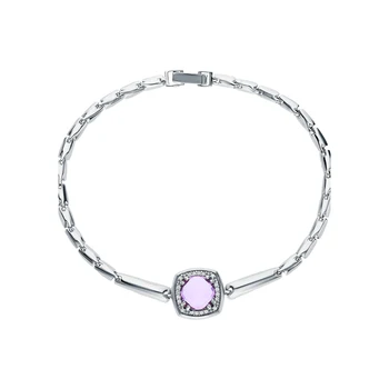 

Silver Bracelet with amethyst and cubic zirconia sunlight sample 925