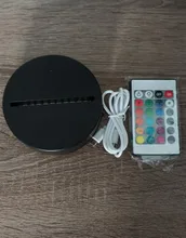 Lamp Base Table-Decor-Holder Light Night-Light-Replacement Usb-Cable Touch 3D Colorful