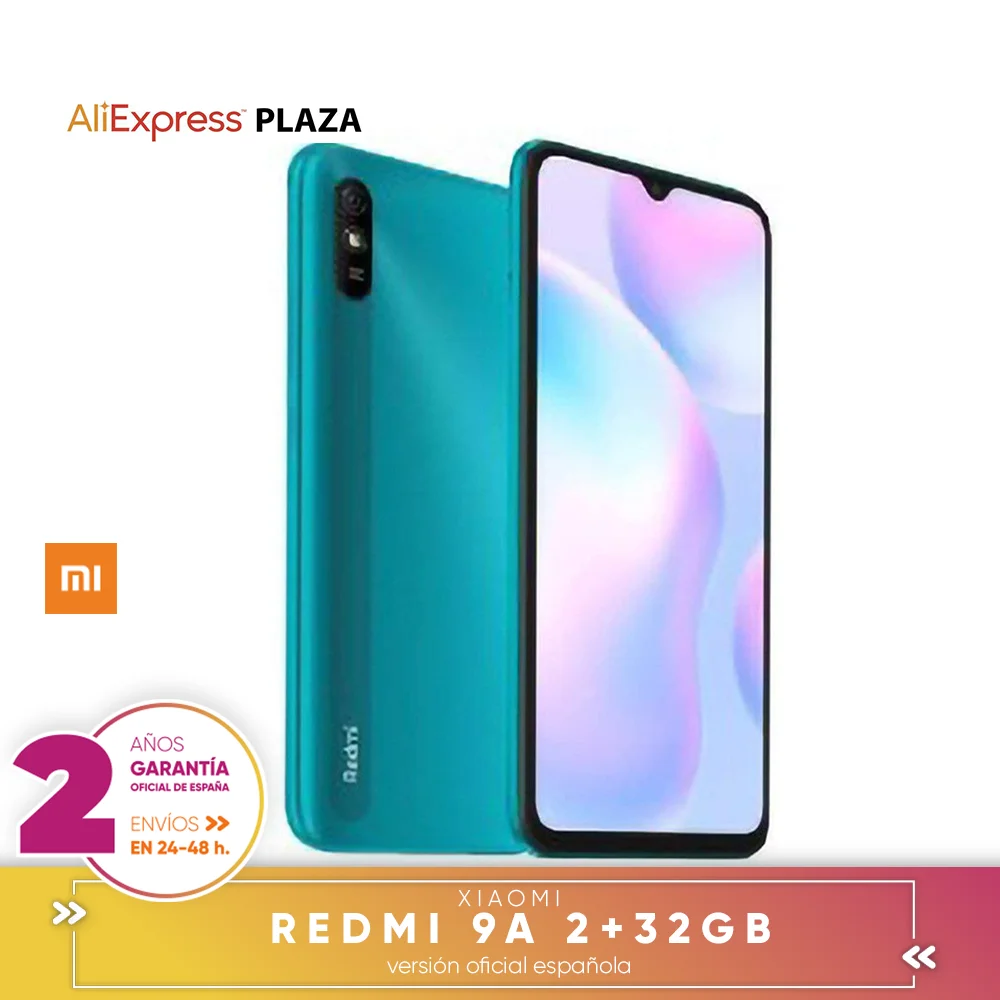[Official Spanish guarantee version] Xiaomi Redmi 9A 2GB 32GB smart phone 5000mAh MediaTek Helio G25 6,53 ”HD 13MP