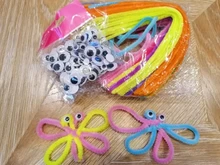 Palos de felpa coloridos para niños, materiales de lana con pompones, manualidades Montessori, tubo para contar matemáticas, palo educativo, rompecabezas, juguete ZXH