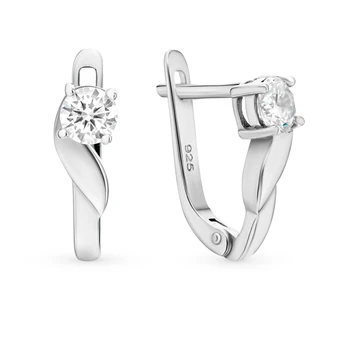 

Silver earrings with cubic zirconia sunlight sample 925