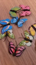 Wedding-Decoration House Artificial Butterfly Plastic 12pcs 8-Colors 5cm Scrapbooking