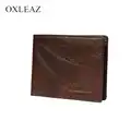 Мужской вертикальный кошелек из натуральной воловьей кожи OXLEAZ OX2031