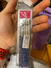 Acrílico Gel UV brillante dibujo pinceles para pintar herramientas para manicura Set manija de cristal flor grabada plumas herramientas de decoración de uñas