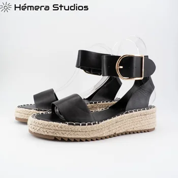 

WOMAN 2019 SUMMER-ESPARTOS PLATFORM-ESPARTO PLATFORM SANDALS CLOG BUCKLE