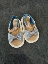 Zapatos planos para bebé y niña, sandalias antideslizantes de suela suave con lazo de lunares a rayas, zapatos de cuna para recién nacido, primer andador, gran oferta