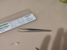 Vetus-Pinzas profesionales para pestañas, de acero inoxidable, antiestáticas, para extensión de pestañas postizas