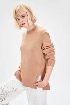 

Trendyol Camel Slits Knitwear Sweater TWOAW20ZA0037