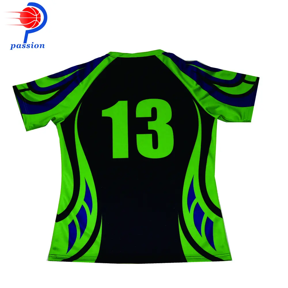 Rugby Jerseys Sublimated Chest Black Green