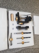 Drill-Bit Locator Puncher-Tools Doweling Jig Woodworking Adjustable for 3-In-1 with 8/15mm