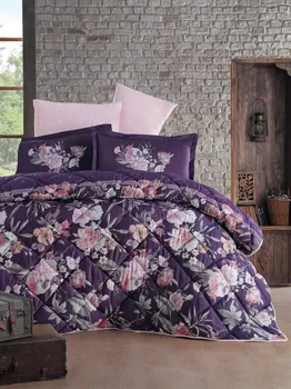 

Double 100% Cotton Satin Fabric Quilt And Duvet Cover Set