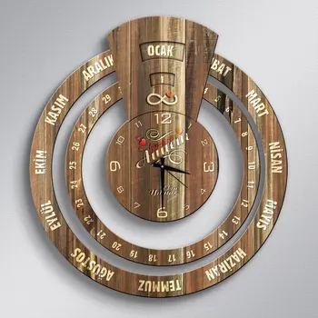 

Personalized Dear Mom Infinite Mayan Calendar Wooden Wall Clock-9