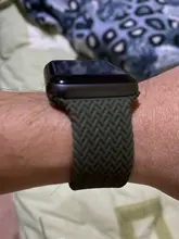 Correa de silicona trenzada elástica para Apple watch, correa de 44mm, 40mm, 38mm y 42mm para iWatch series 6, 5, 4, 3 se