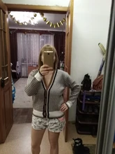 Oversize Cardigans Sweaters Checkered Plaid Colorfaith Fashionable Womens Spring Knitting