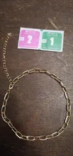 Cadena de eslabones retro para mujer, collar de exageración, gargantilla de oro fashi