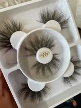 100% de visón pestañas postizas pestañas entrelazadas Natural pestañas falsas longitud 25mm maquillaje 3D extensión de pestañas de visón pestañas belleza
