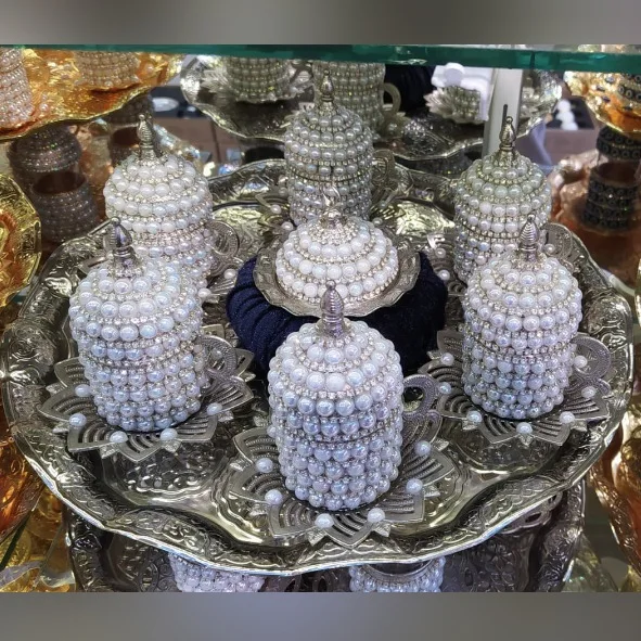 Set Of 6 Pearl Silver