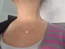 Gargantilla de corazón pequeño para mujer, collar con cadena de Color plateado, collar de amor pequeño, colgante en el cuello, Gargantilla Bohemia, joyería