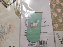 (4 unids/lote) lindo unicornio marcador con imán de dibujos animados papelería creativo Mini Clip de libro carpeta