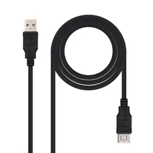 Кабель USB 2,0 NANOCABLE 10.01.0202-BK 1 м черный