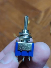 Interruptor de palanca en miniatura de un solo polo, doble tiro, ON-ON, 120VAC, 6A, 1/4 pulgadas, MTS-102 de montaje, 103, 202, 203, 5 uds.