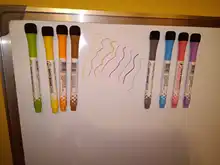 1 Set aula de la escuela suministros magnético borrable plumas de pizarra blanca marcadores seco goma de borrar las páginas de los niños dibujo de marcadores