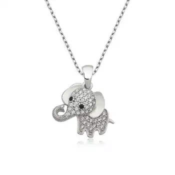 

925 sterling Silver Elephant Lady 'S Necklace
