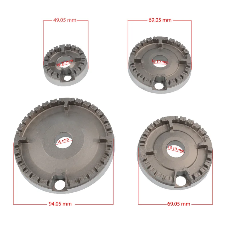 Universal Long Internal Boss Type Gas Hob Top Burner& Lid Kit
