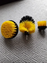 Kit de cepillo de taladro eléctrico, cepillo de limpieza redondo de plástico para alfombras de vidrio, neumáticos de coche, brochas de nailon, taladro de fregado, 1 juego/3 uds.