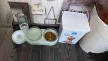 Pet-Feeder Pet-Products Food-Bowl Water-Dispenser Cats Drinking Automatic Dogs for 2-In-1