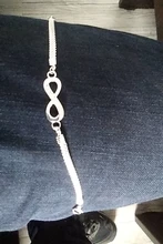 Pulsera Infinity con diamantes de imitación para hombre y mujer, joyería