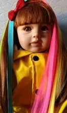 AliLeader-extensiones de cabello sintético liso, 20 colores, 50Cm de largo