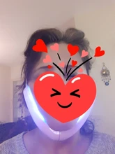 Chin V-línea de elevación máquina de la correa rojo azul terapia de fotones LED adelgazamiento Facial vibración masajeador Dispositivo de Lifting Facial V cuidado de la cara