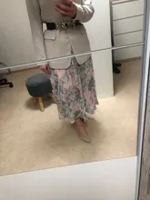 REALEFT-faldas largas plisadas con estampado Floral para mujer, faldas largas de tul, de cintura alta, sueltas, para primavera y verano, 2021