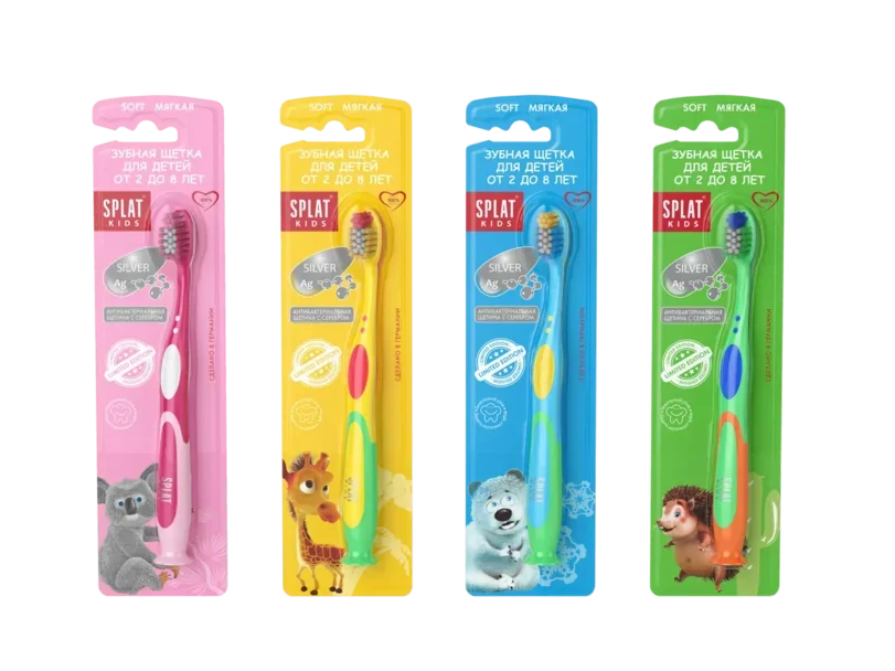 SPLAT KIDS детская зубная щетка(Синяя