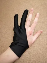 Guante de artista antiincrustante para dibujar, guante de escritura de tableta Digital de pintura de 2 dedos negro para estudiantes de arte amante de las Artes